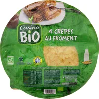 4 crêpes au froment sucrées issues de l'agriculture biologique
