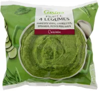 Purée 4 légumes cuisinée - Haricots verts, courgettes, épinards, petits pois doux