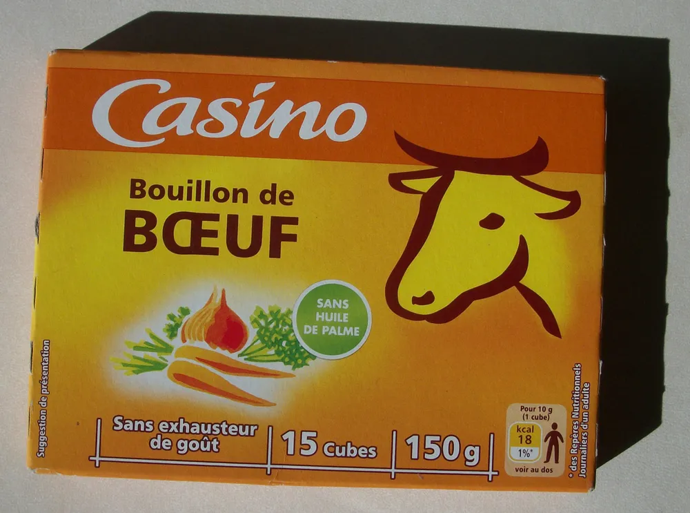 Bouillon e cube de bœuf