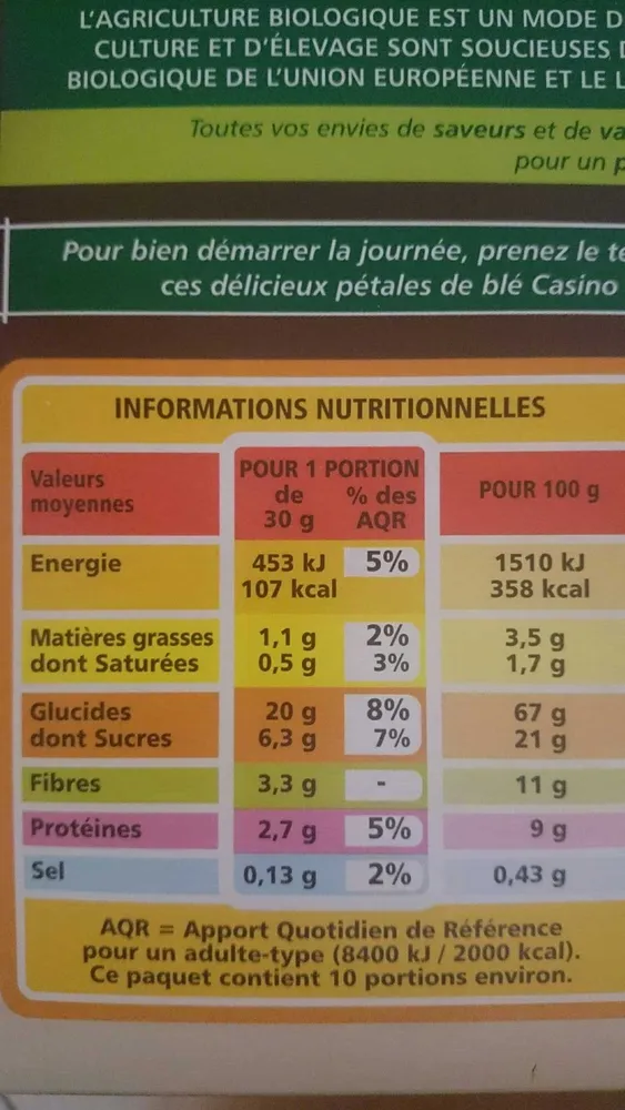 Pétales de blé chocolat