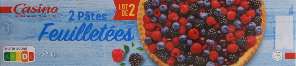 Lot de 2 Pâtes feuilletées prêtes à dérouler
