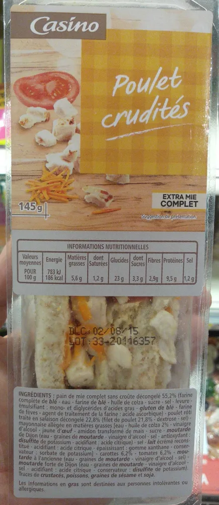 Poulet Crudités