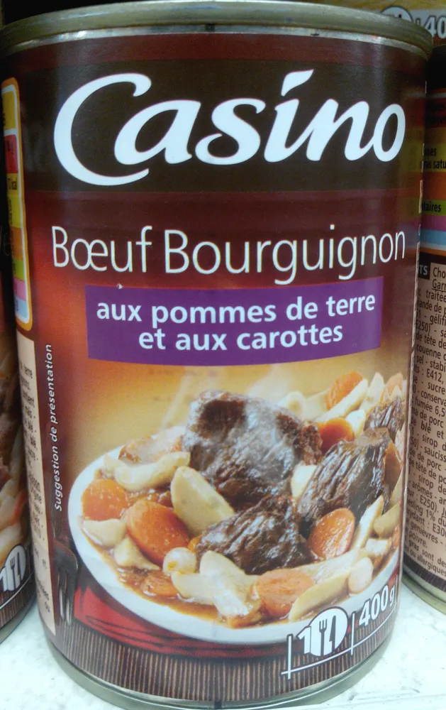Boeuf bourguignon aux pommes de terre et aux carottes