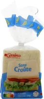 Pain de mie grandes tranches blanc sans croûte