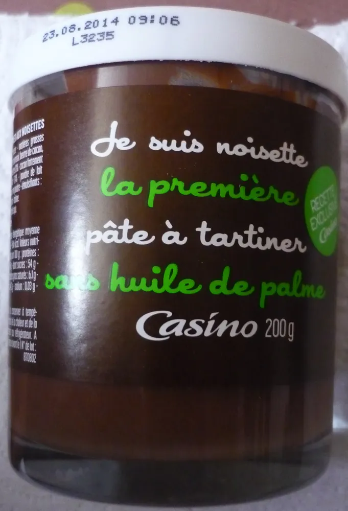 Je suis noisette la première pâte à tartiner sans huile de palme