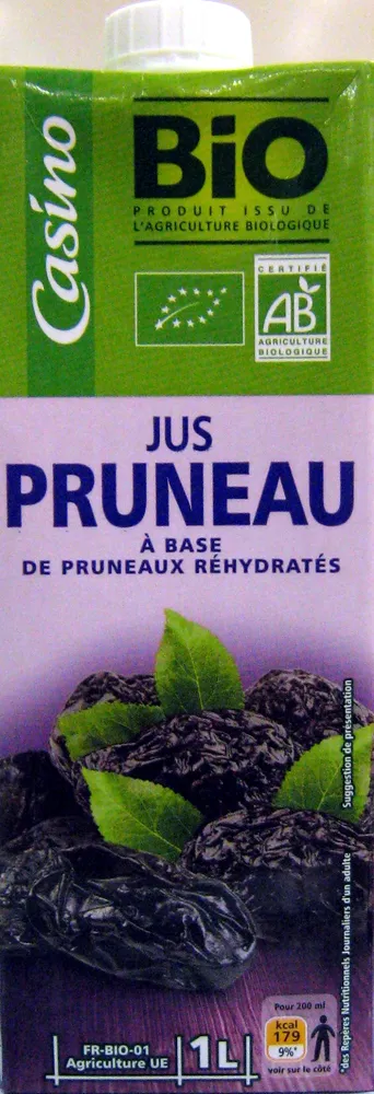 Jus Pruneau à base de pruneaux réhydratés