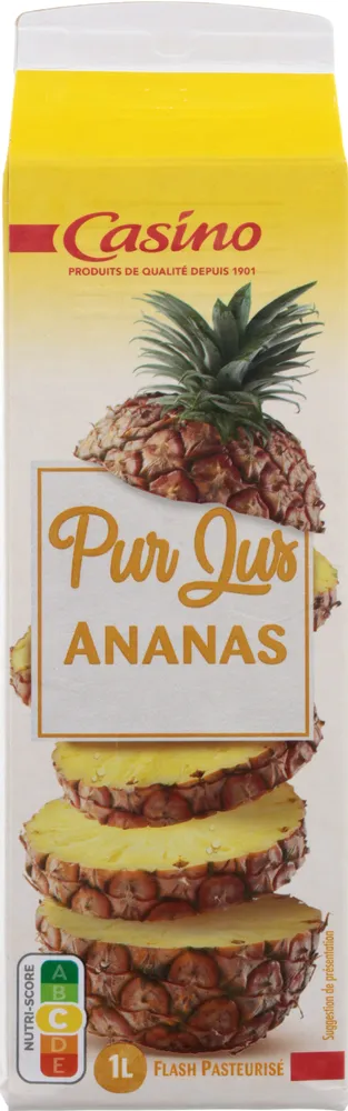 100% Pur Jus Ananas Flash pasteurisé