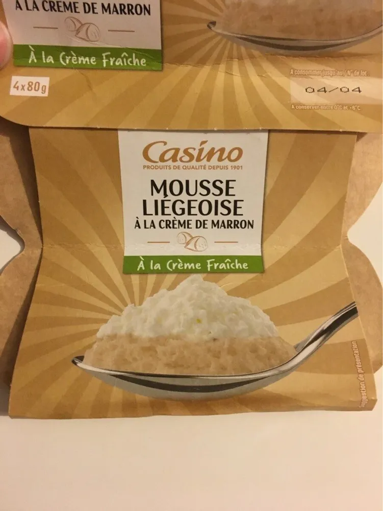 Mousse liégeoise à la crème de marron