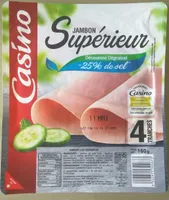 Jambon Supérieur découenné dégraissé -25% de sel par rapport à la moyenne des jambons cuits supérieurs du marché