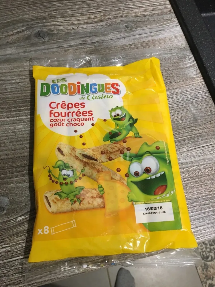 Crêpes fourrées coeur craquant gout choco