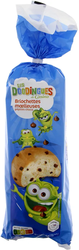 Briochettes moelleuses pépites choco aux œufs frais