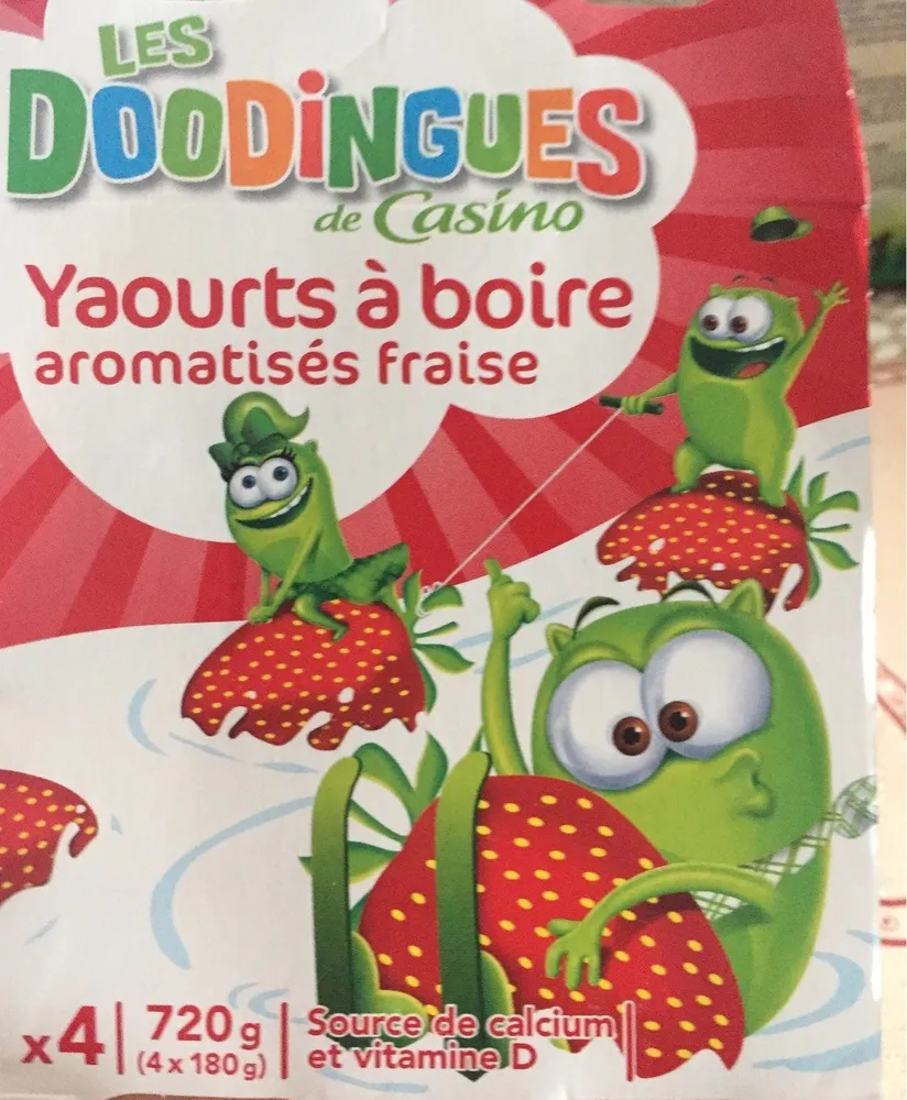 yaourt à boire aromatisés fraise