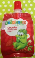 Gourdes de fromage frais fraise