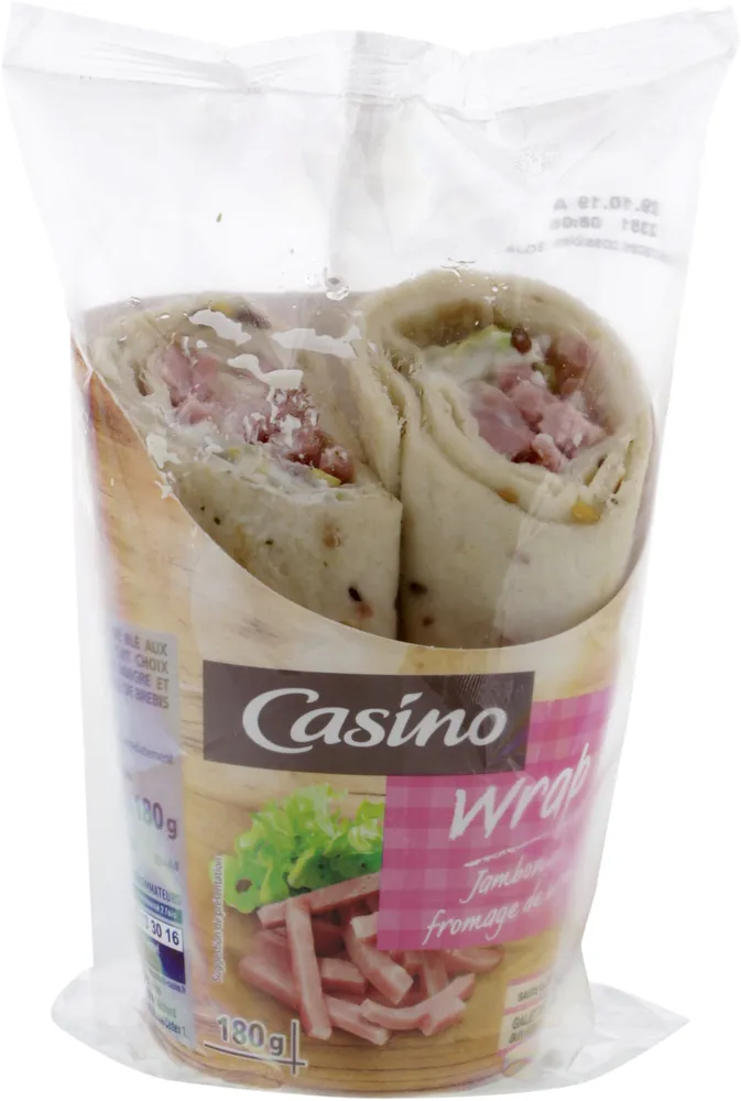 Wrap Jambon et fromage de brebis – Sauce au yaourt, Galette de blé aux graines de lin