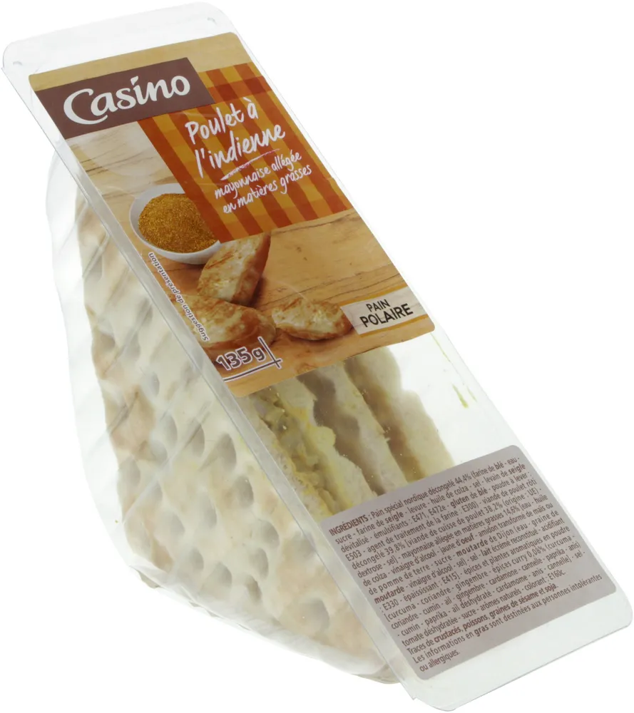 Poulet à l'indienne mayonnaise allégée en matières grasses