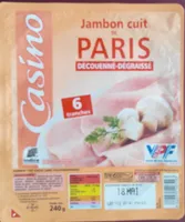 Jambon cuit de Paris Découenné - Dégraissé