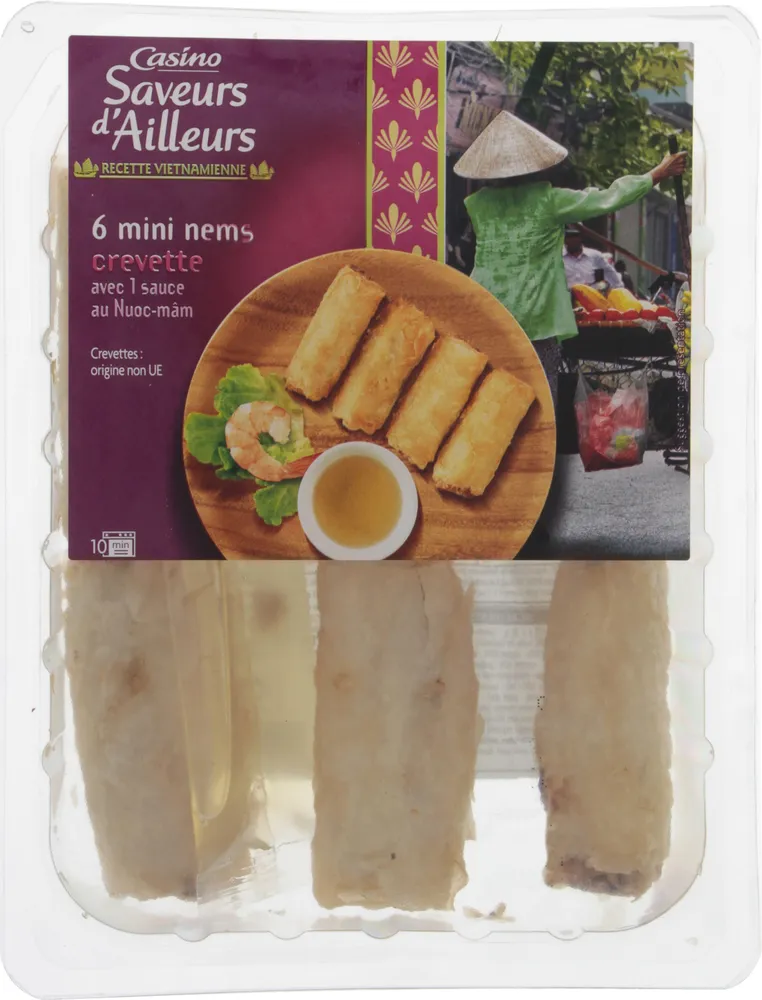 6 Mini nems crevette avec sauce au nuocmâm