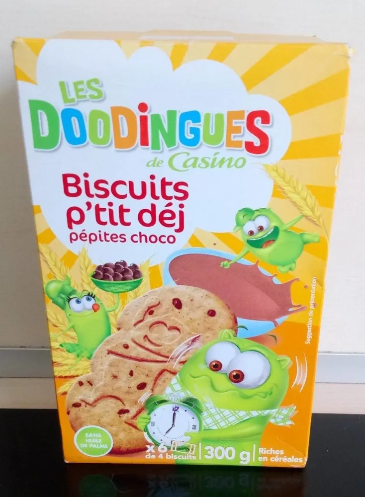 Biscuits matin céréales et pépites de chocolat