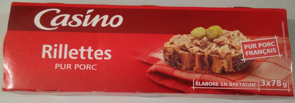 Rillettes pur porc français 3 x 78 g