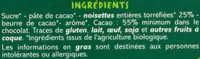 Chocolat noir noisettes entières