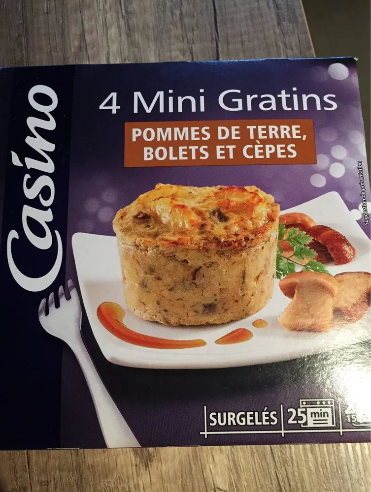 Mini gratins de pommes de terre, cèpes et bolets