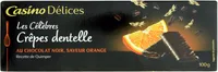 Crêpes dentelle au chocolat noir, arôme naturel d'orange