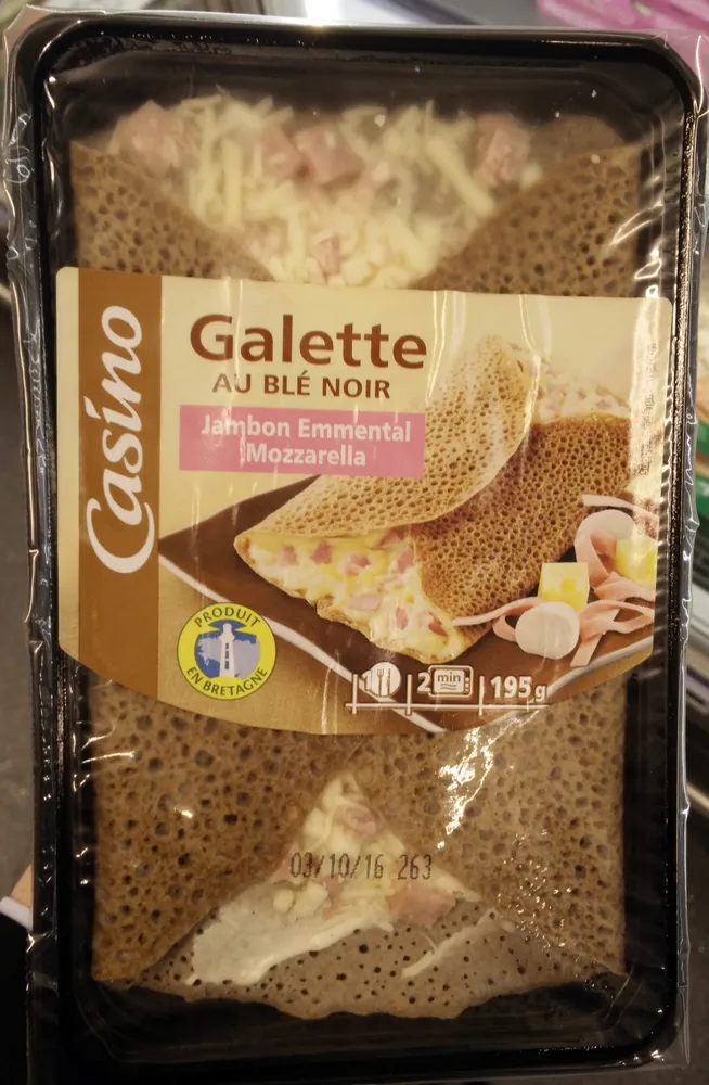 Galette jambon emmental mozzarella