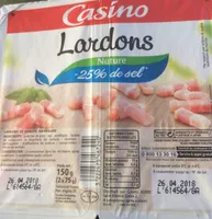 Lardons nature 25% de sel en moins