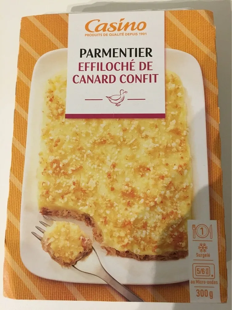 Parmentier Effiloché de canard confit