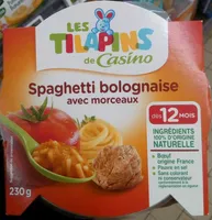 Spaghetti bolognaise avec morceaux