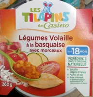 Légumes Volaille à la basquaise avec morceaux