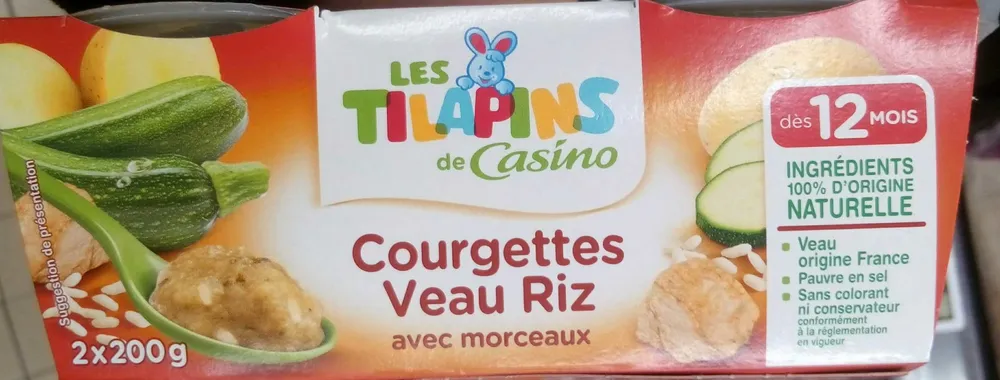 Courgettes Veau Riz avec morceaux