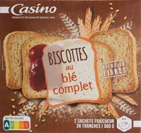 Biscottes au blé complet