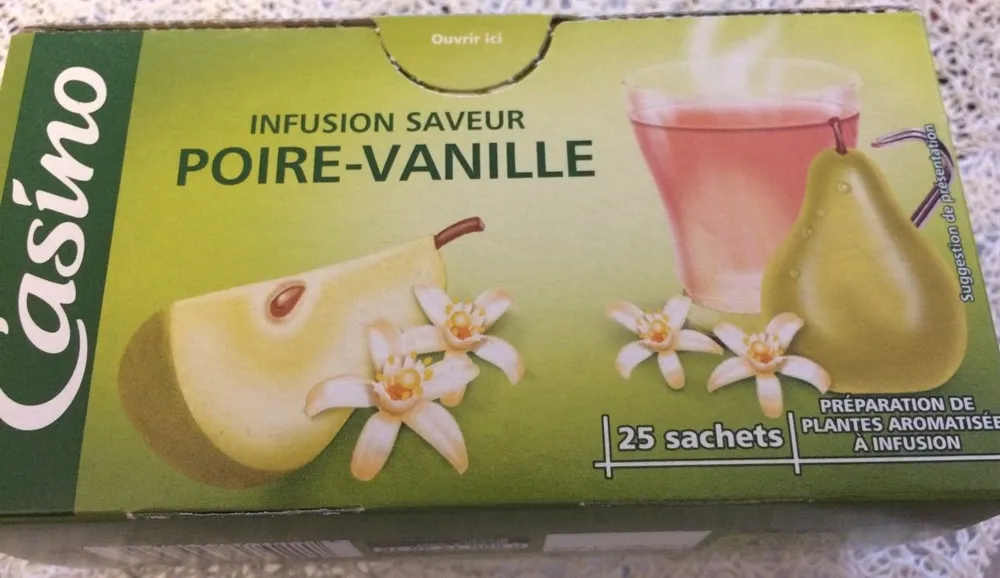 Infusion saveur Poire Vanille