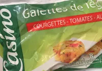 Galettes courgettes tomates aubergines surgelées