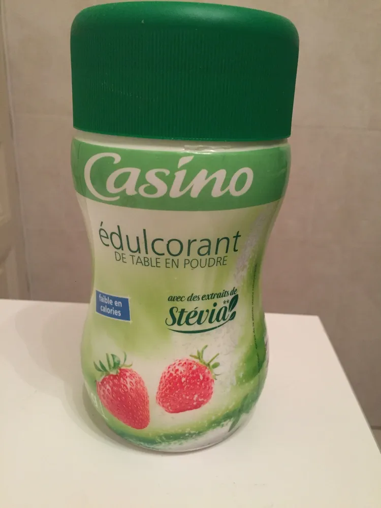 Edulcorant de table en poudre avec des extraits de Stévia