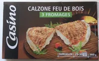 Pizza calzone 3 fromages cuite au feu de bois