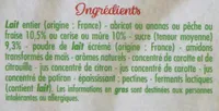 Yaourts aux fruits - Framboise, ananas, abricot, cerise, fraise, pêche