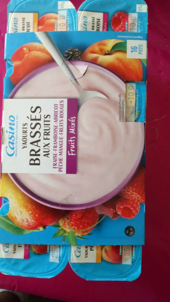 Yaourts brassés aux fruits - Fruits mixés