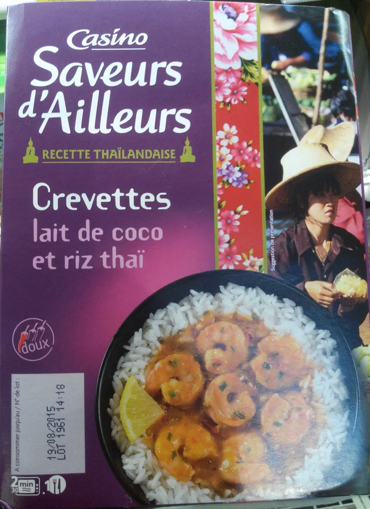 Crevettes lait de coco et riz thaï
