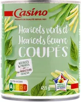 Duo de haricots verts et haricots beurre coupés