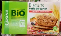 Biscuits Petit déjeuner céréales et fruits rouges