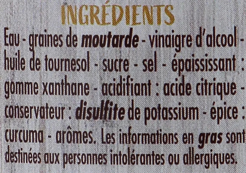 Moutarde douce