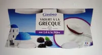 Yaourt à la grecque sur lit à la mûre