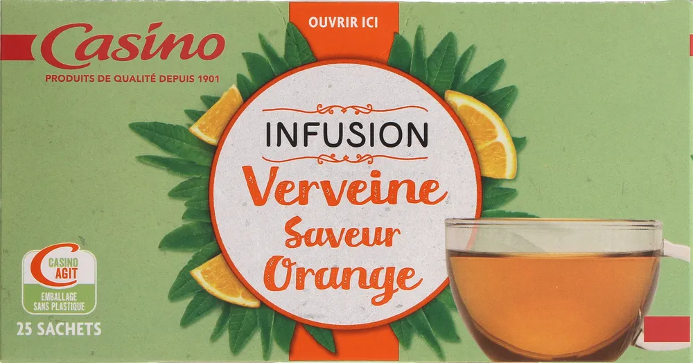 Infusion Verveine Orange 25 sachets fraîcheur