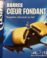 Barres coeur fondant nappées chocolat au lait