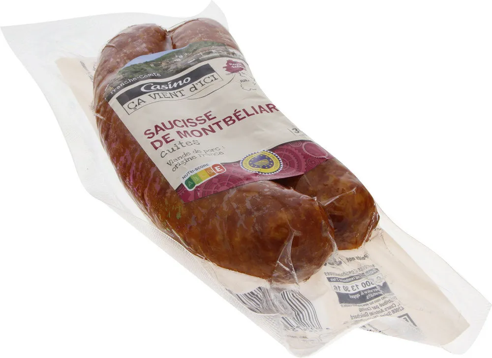 2 Saucisses de Montbéliard IGP cuites