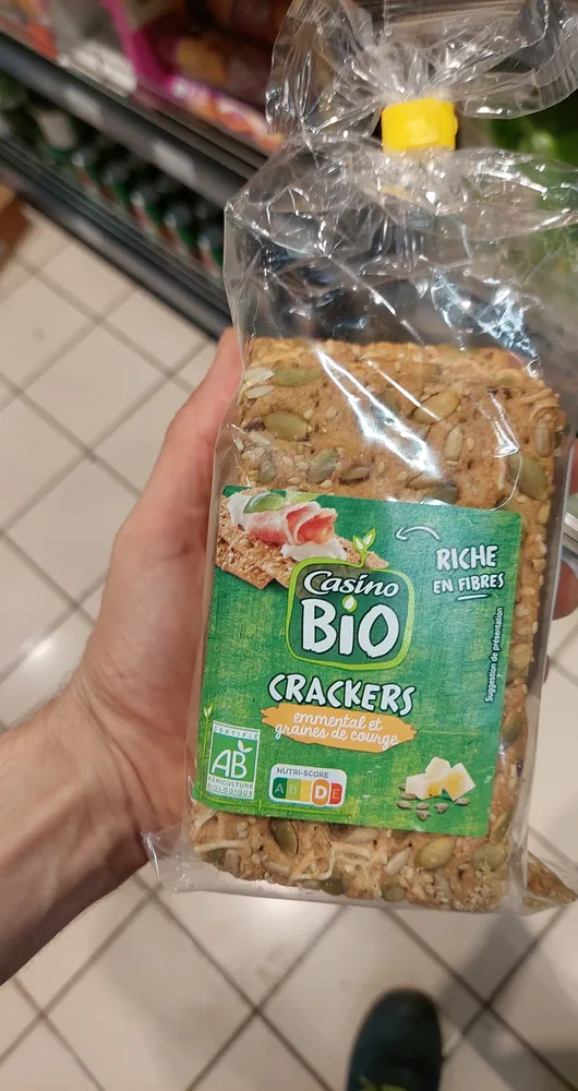 Crackers au fromage Emmental et graines de courge Bio