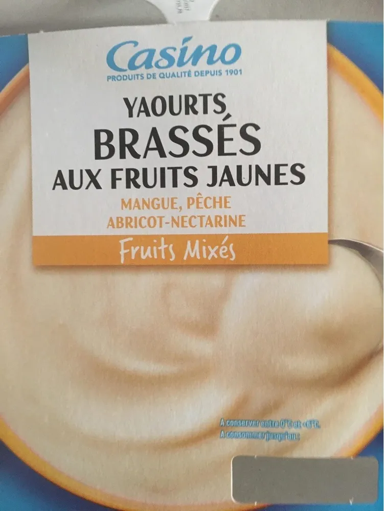 Yaourts brassés aux fruits sans morceaux