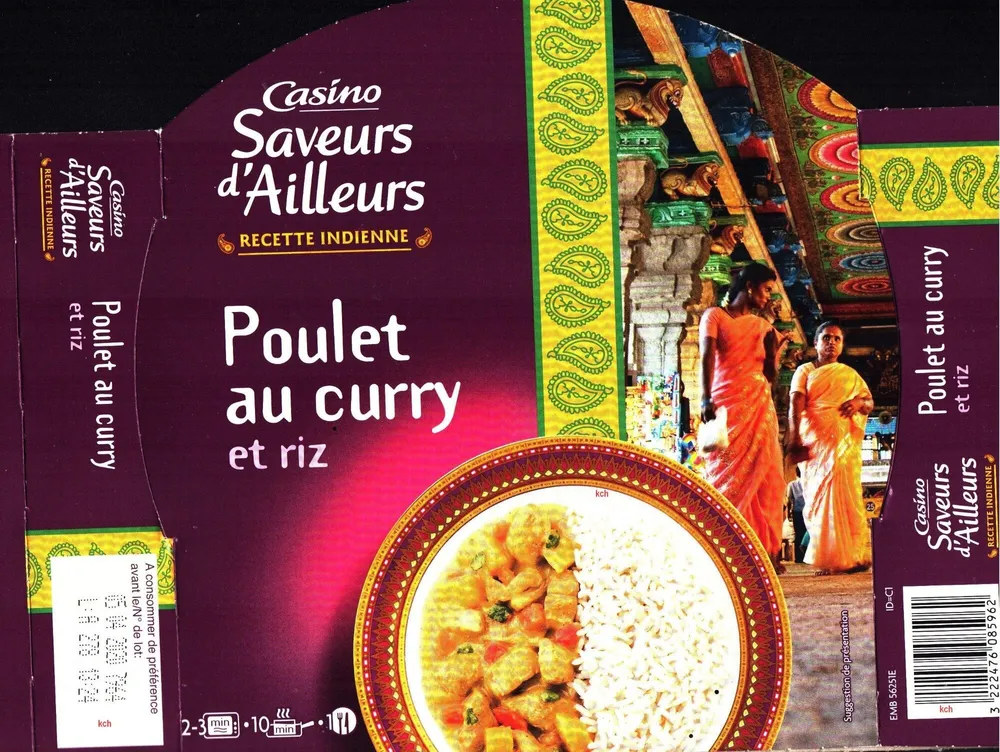 Poulet au curry et riz